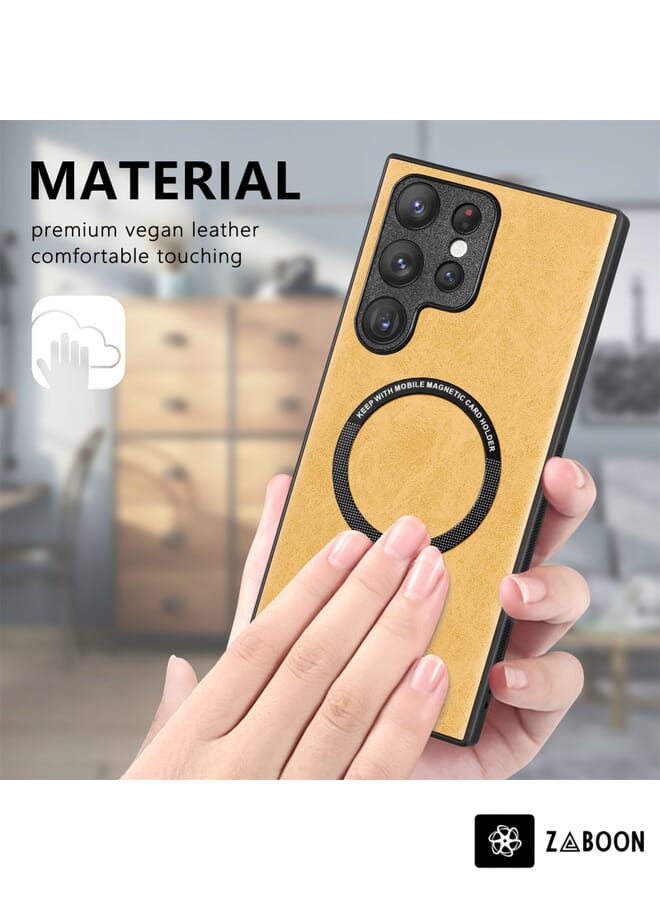 Zaboon Protective Case Cover For Samsung Galaxy S21 5G Solid Color Leather Skin Back Cover - Image 4