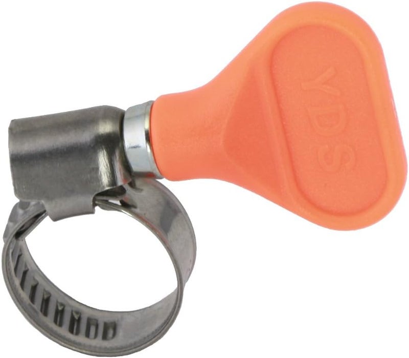 YDS Butterfly Stainless Steel W2 Hose Clamp, Turn Key, 10-16 mm (3/8" to 5/8") Diameter Ranger, 9 mm Bandwidth (Pack of 10) - Image 1