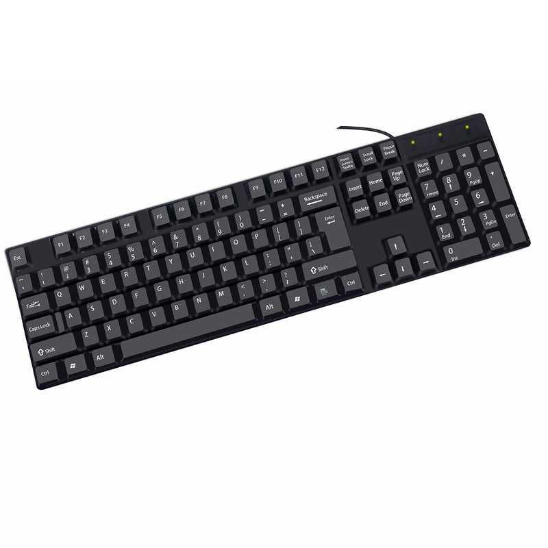 Multilingual USB Wired Keyboard in Russian, Spanish, Arabic, French K1800 English layout keyboard 