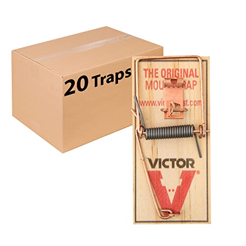 Victor M156-20 Metal Pedal Sustainably Sourced FSC Wood Snap Mouse Trap - 20 Traps (Pack of 1) - Image 1
