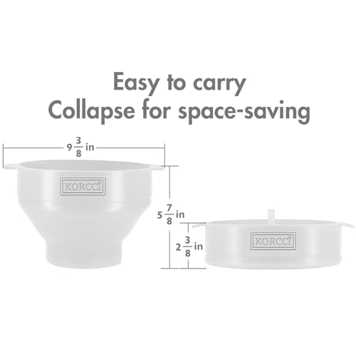 KORCCI The Original Korcci Microwaveable Silicone Popcorn Popper, Microwave Popcorn Popper, Collapsible Microwave Popcorn Maker Bowl, No Oil Required, Use In Microwave, Dishwasher Safe (White) - Image 4