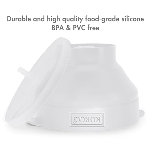 KORCCI The Original Korcci Microwaveable Silicone Popcorn Popper, Microwave Popcorn Popper, Collapsible Microwave Popcorn Maker Bowl, No Oil Required, Use In Microwave, Dishwasher Safe (White) - Image 5