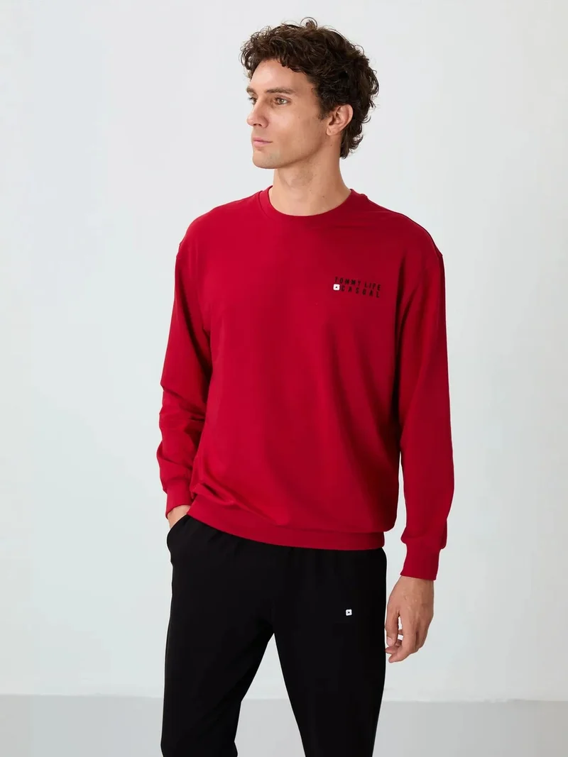 TOMMYLIFE TOMMY Men's Oversized Sweatshirt And Pants Set