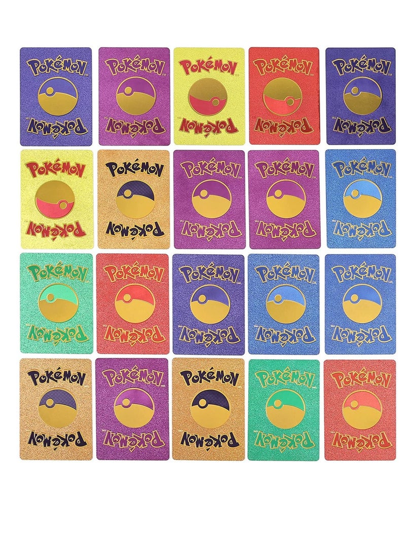Pokemon - Pokemon Cards Rainbow Golden Foil Set 7 Assorted Gold Colors 55 pcs Including Vmax Rares V Series GX EX Rares Charizard Common Cards Random pic on cards box cover - Image 1