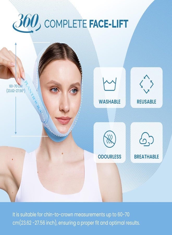 PLANTIFIQUE Chin Strap for Face Contouring - Reusable V Line Ice Silk Fabric Mask - Double Chin Shaping, Adjustable, Breathable Fabric - Jawline Shaper for Women & Men - Image 5