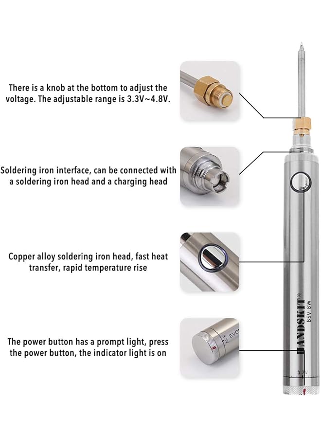 erorex Soldering Iron Wireless Charging Soldering Iron Mini Portable Battery Soldering Iron With Usb Welding Tools - Image 5