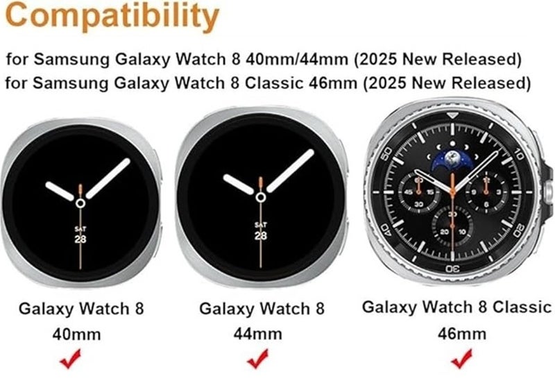 Zapper Silicone Sports Strap Compatible with Samsung Galaxy Watch 8 & Watch 8 Classic – Breathable Soft Replacement Wristband for Men & Women 40mm 44mm 46mm Large Size [WATCH NOT INCLUDED] - Image 3