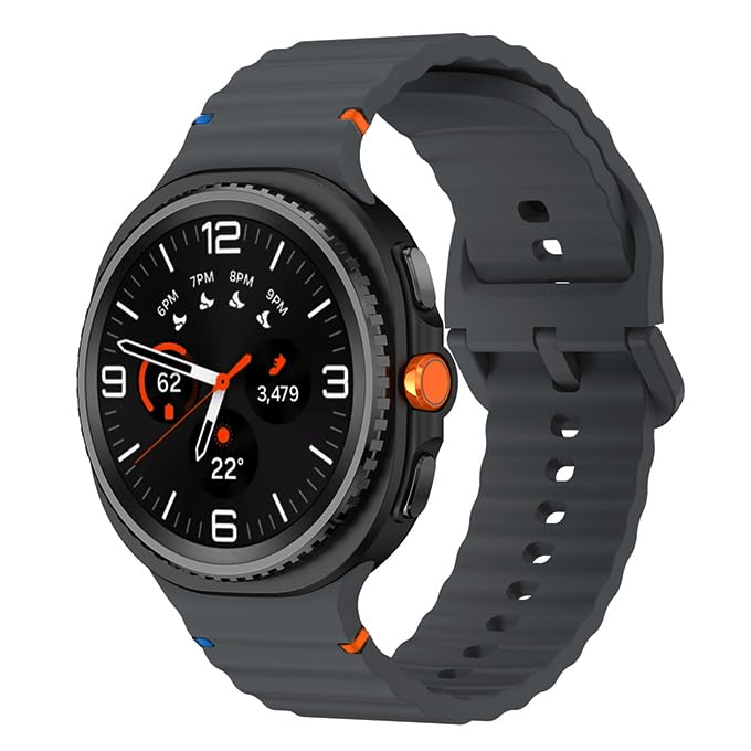 Zapper Silicone Sports Strap Compatible with Samsung Galaxy Watch 8 & Watch 8 Classic – Breathable Soft Replacement Wristband for Men & Women 40mm 44mm 46mm Large Size [WATCH NOT INCLUDED] - Image 1