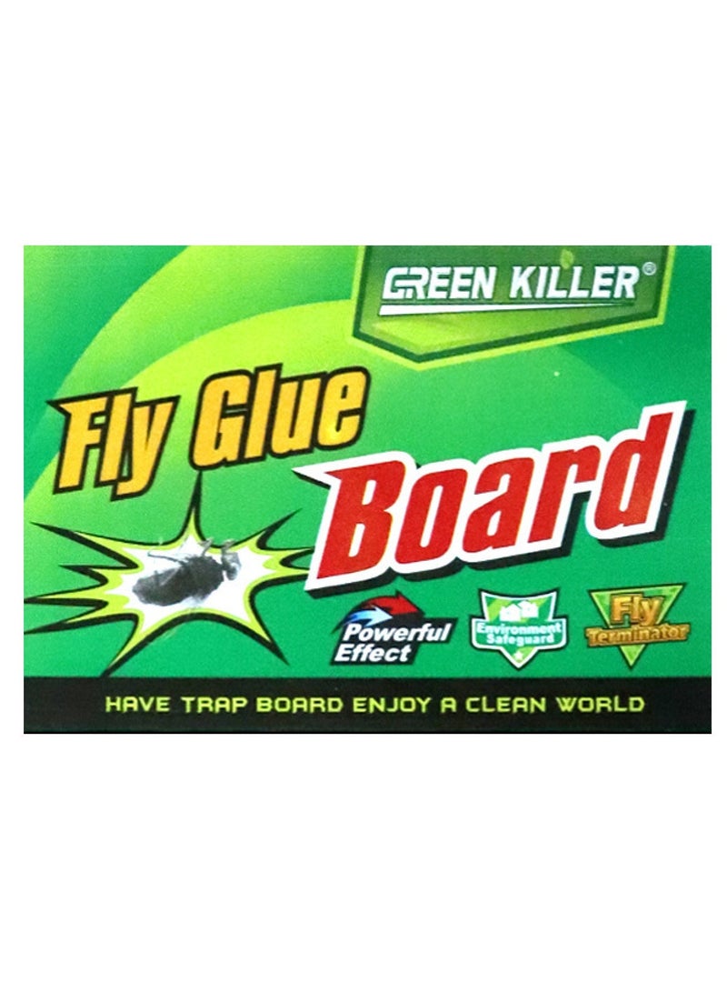 GREEN KILLER 10 Pcs Fly Trap - Powerful Adhesive Board for a Clean u0026 in the restaurant kitchen - Image 1