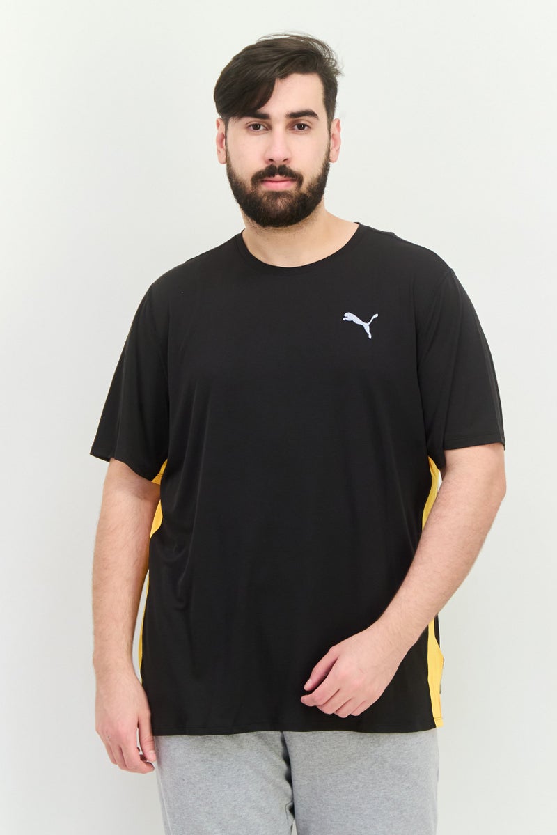 PUMA Men Sportswear Fit Short Sleeve Running Jersey, Black  - Image 1