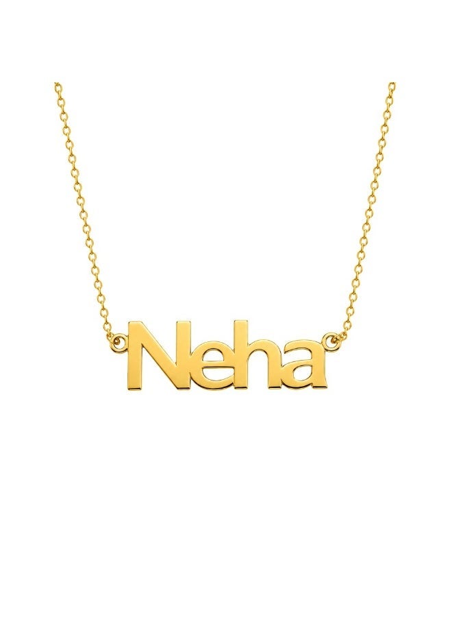 NENOUSH Baby Girl Name Necklace | Balloon Font Letter Pendant Chain 30cm | Gold Tone Jewelry for Baby Girls | Fashion Necklace | Daily Wear | Party Wear - Image 1