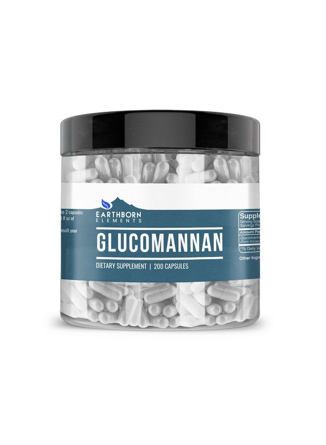 Earthborn Elements Glucomannan, 200 Capsules, Pure & Undiluted, No Additives - Image 1