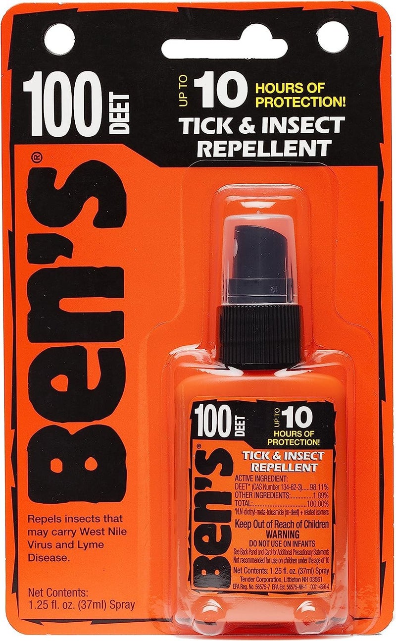 Ben's طارد البعوض والقراد والحشرات من بن بنسبة 100% DEET، 1.25 أونصة، 3 عبوات - Image 4