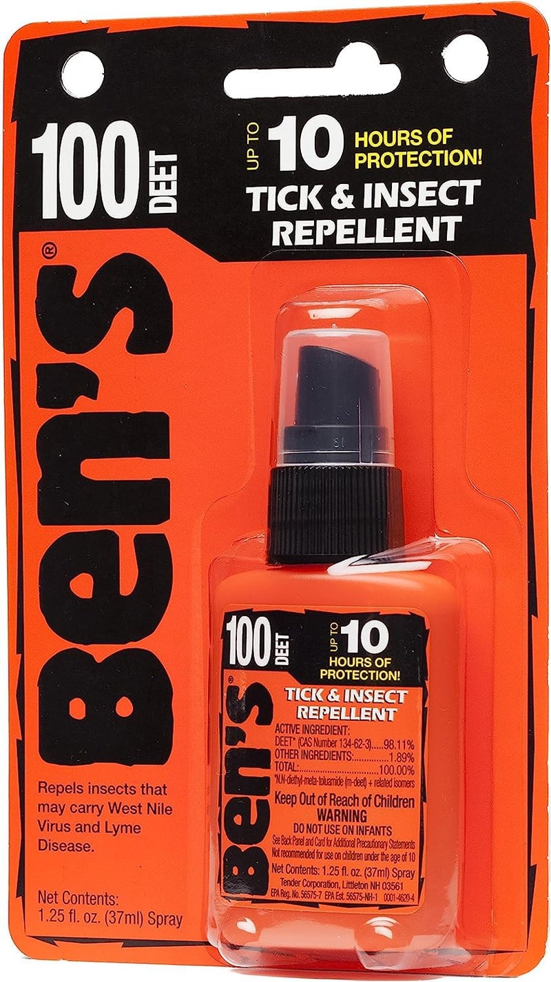 Ben's طارد البعوض والقراد والحشرات من بن بنسبة 100% DEET، 1.25 أونصة، 3 عبوات - Image 5