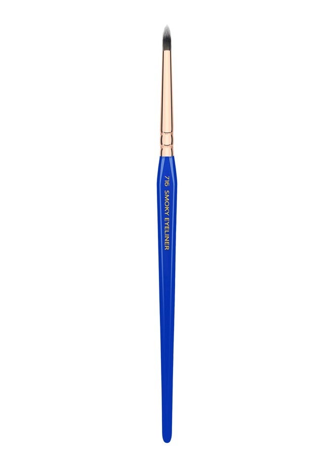 Bdellium Tools Professional Makeup Brush - Golden Triangle 716 Smoky Eyeliner - With All Vegan and Soft Synthetic Fibers, For Thick Lining (Blue, 1pc) - Image 1