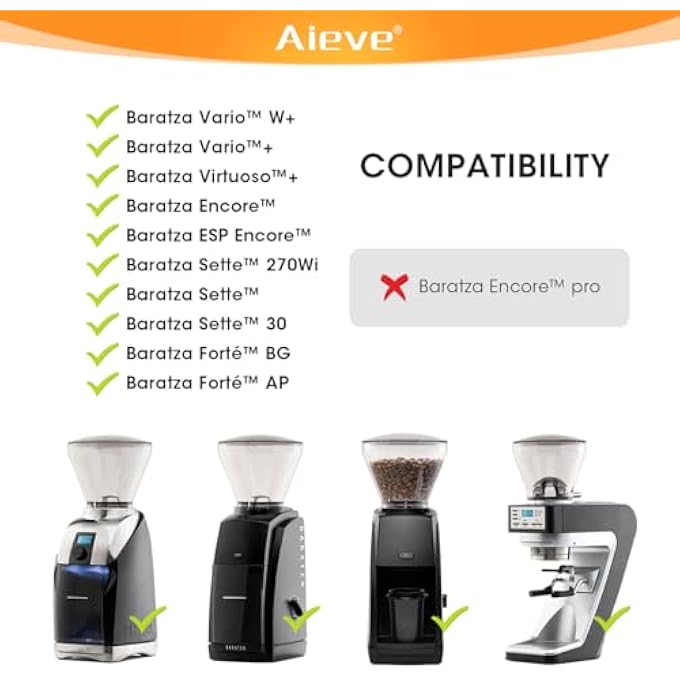 AIEVE Silicone Coffee Hopper Bellow Compatible With Baratza Encore Grinder EspVirtuosa Coffee GrinderReduce Coffee Grinds Retention - Image 5