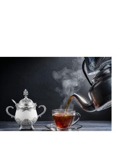 كيتشن آرت سكريه فضي بورسلين ابيض ،وعاء سكر بورسلين ابيض صنع في تركيا  - Image 3