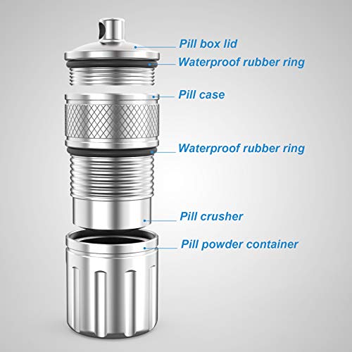 MEECN Pill Crusher & Cases, Medicine to Fine Powder, Stainless Steel Crushes Pills, Waterproof (Vitamin Crusher) - Image 2