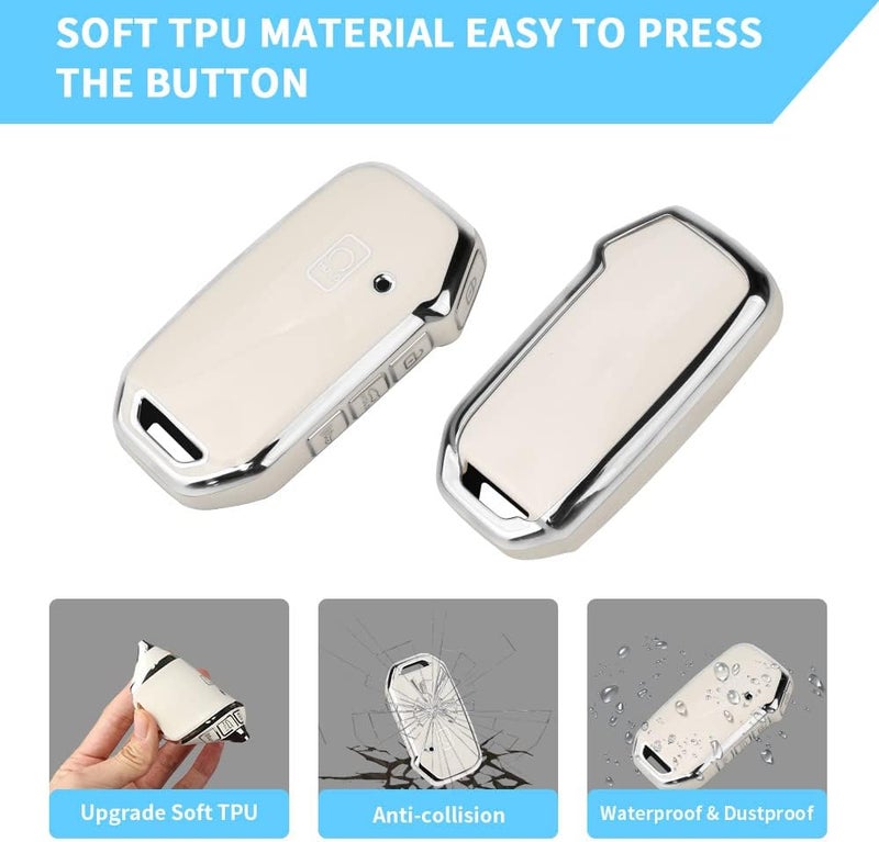 QBUC for Kia Key Fob Cover, TPU Key Shell with Leather Lanyard Suitable for Forte Sportage Soul K5 Telluride Remote/Smart Key - Image 4