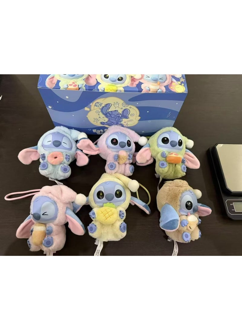 Blind Box Plush Doll Cute Kids Toy with PVC Pajamas Sleep and Eat Pendant Gifts