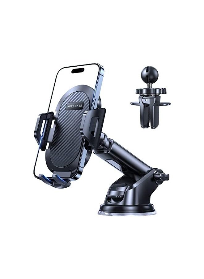 Miracase - 2023 New Generation】Car Phone Holder, Long Arm Phone Holder Car for Dashboard Windshield Air Vent【Heat-Resistant Strong Suction Cup】Car Mobile Holder Compatible with All Smartphones - Image 1
