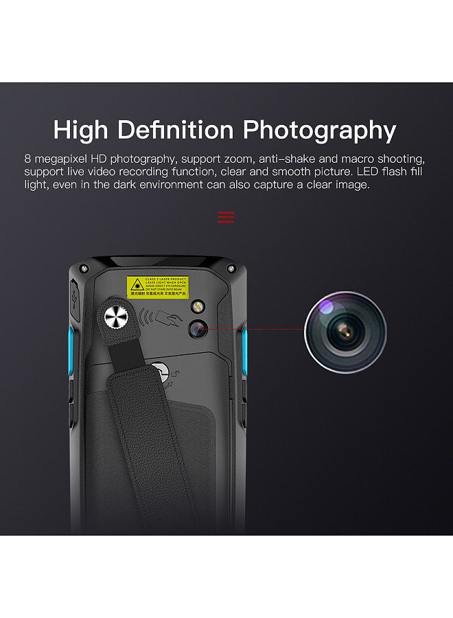 Android 9.0 PDA Handheld POS Terminal Honey-Well 1D/2D/QR Barcode Scanner Data Collector Inventory Machine 4G WiFi BT Mobile Computer with 4.5 Inch Touchscreen 8MP Camera GPS POS System