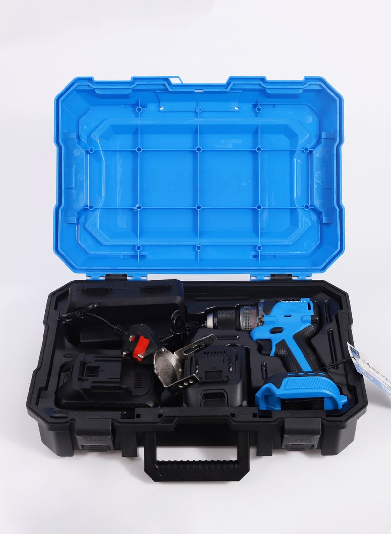 ANDELI 65N.m Brushless Cordless Drill, 21V MAX POWER,with Two 4.0Ah Li-Ion Batteries and Fast Charger,Battery level display, 20+1 Position Clutch, LED Work Light, Variable Speed ​​Drill, For drilling holes in walls, metal, concrete and wood - Image 3