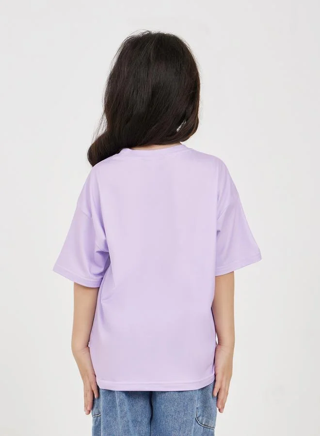 Styli Floral Print Drop Shoulder Sleeves T-Shirt