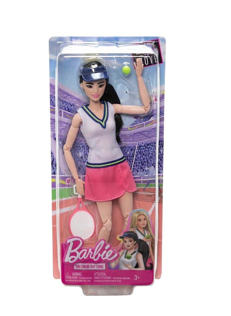 Barbie Articulated Sports Doll - Tennis - Image 1