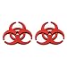 CARRUN 2X 3D Metal Badge car Logo Protection Umbrella Biochemical Modification 3D Emblem Car Motorcycle Decal Metal Emblem Red - Image 2