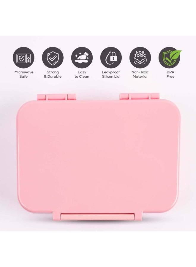 Cocobee Tritan Bento Lunch Box, 4 Compartments- Pink - Image 2