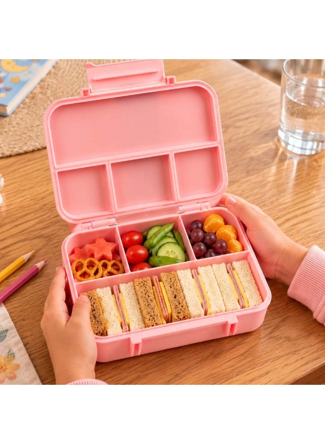 Cocobee Tritan Bento Lunch Box, 4 Compartments- Pink - Image 4