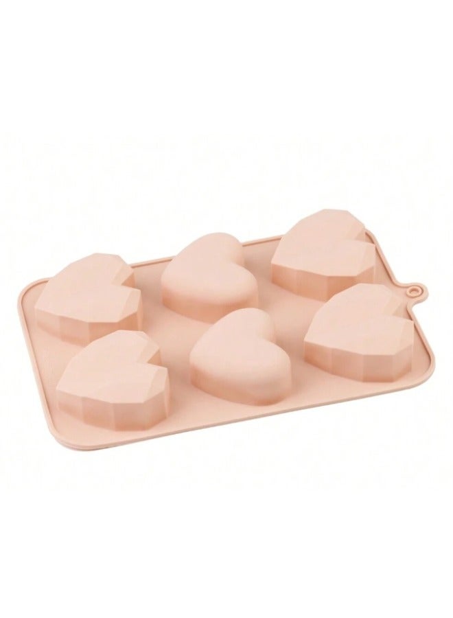 Happy Home 1Pcs Heart Shaped Silicone Mold - Perfect for Chocolate, Candy, Ice Cubes Multicolor - Image 4