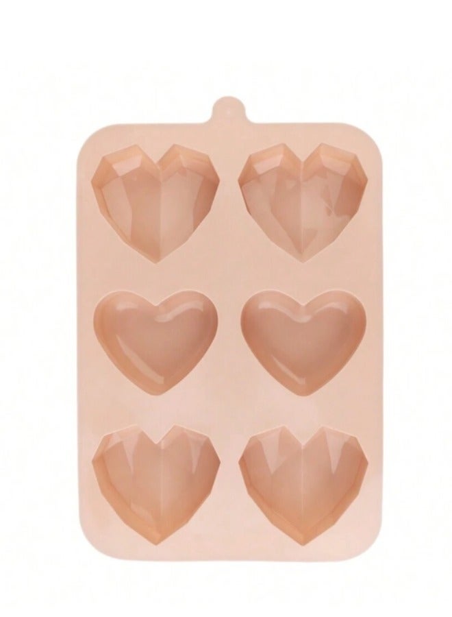 Happy Home 1Pcs Heart Shaped Silicone Mold - Perfect for Chocolate, Candy, Ice Cubes Multicolor - Image 5