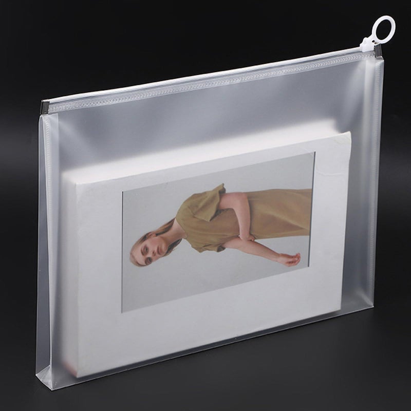 حقيبة وثائق مقاس AA5 من PVC بسحاب لحفظ الملفات للمكتب والمنزل والمدرسة والسفر - Image 4