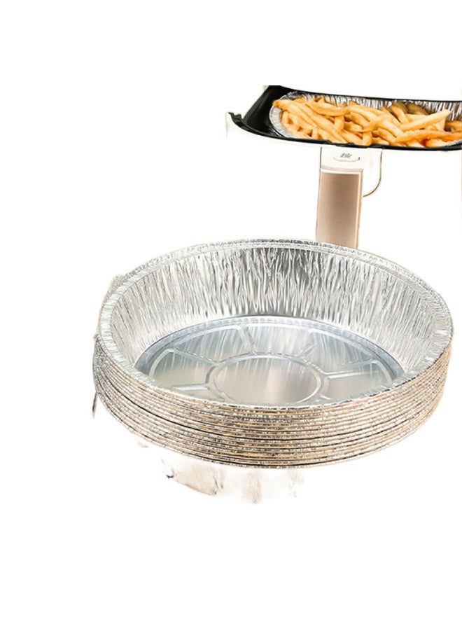 Generic - Air Fryer Special Bowl Paper Oven Plate High Temperature Baking Bowl Baking Pan Baking Tools Aluminum Foil Baking Bowl Tin-Specifications: 20 Pieces + Free Oil Brush Gloves-Capacity:8inch  188% Thickened - Image 1