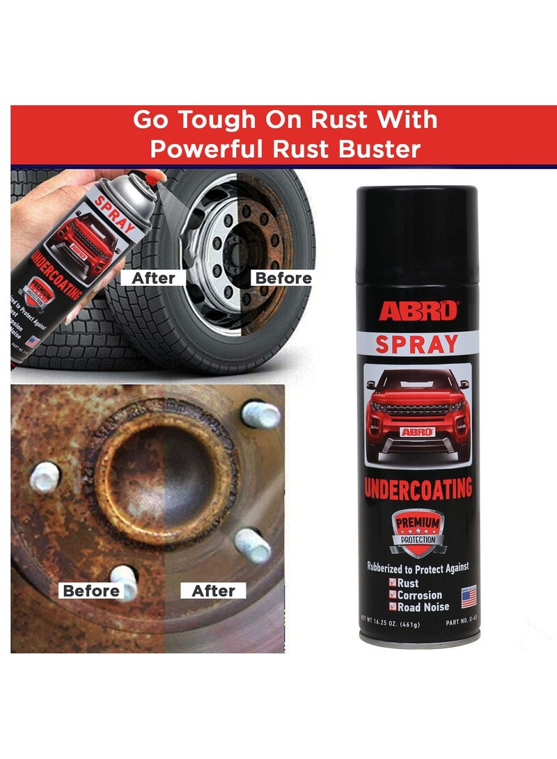 ABRO  Rubberized Undercoating Professional Grade Multi-purpose Spray Paint for Car, Bike & Other Surface Protection - Image 2