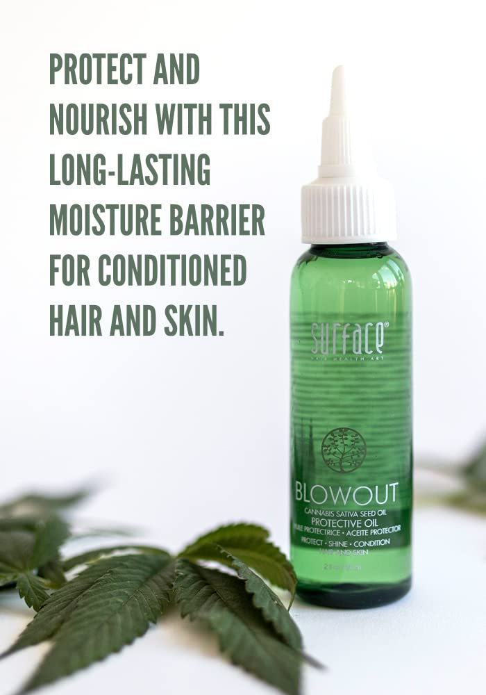 Surface Hair - Blowout Protective Oil â€“ Organic Ingredients for Women and Men, Heat-Resistant with Babassu Oil for Longer Lasting Blowouts - 2 fl oz - Image 2