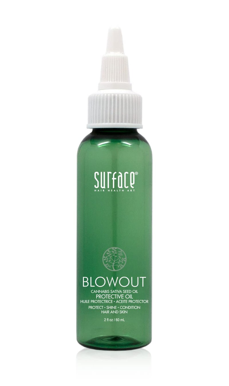 Surface Hair - Blowout Protective Oil â€“ Organic Ingredients for Women and Men, Heat-Resistant with Babassu Oil for Longer Lasting Blowouts - 2 fl oz - Image 1