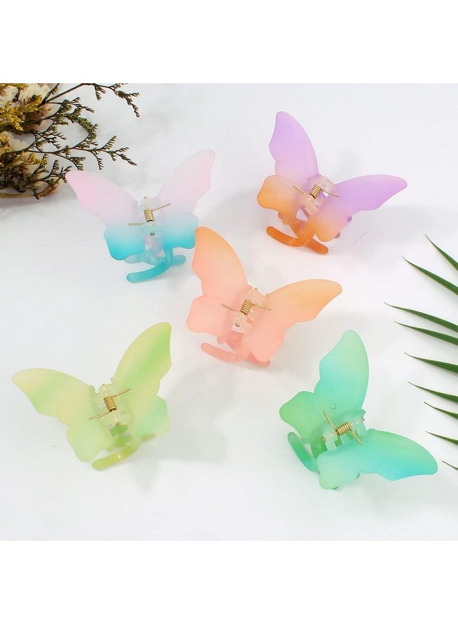 AUTOWRAP Butterfly Hair Clips Cute Hair Clips 5PCS Hair Clips for Women Butterfly Claw Clips Butterfly Clips Claw Clips for Thin Hair Matte Hair Clips Hair Accessories for Women - Image 5
