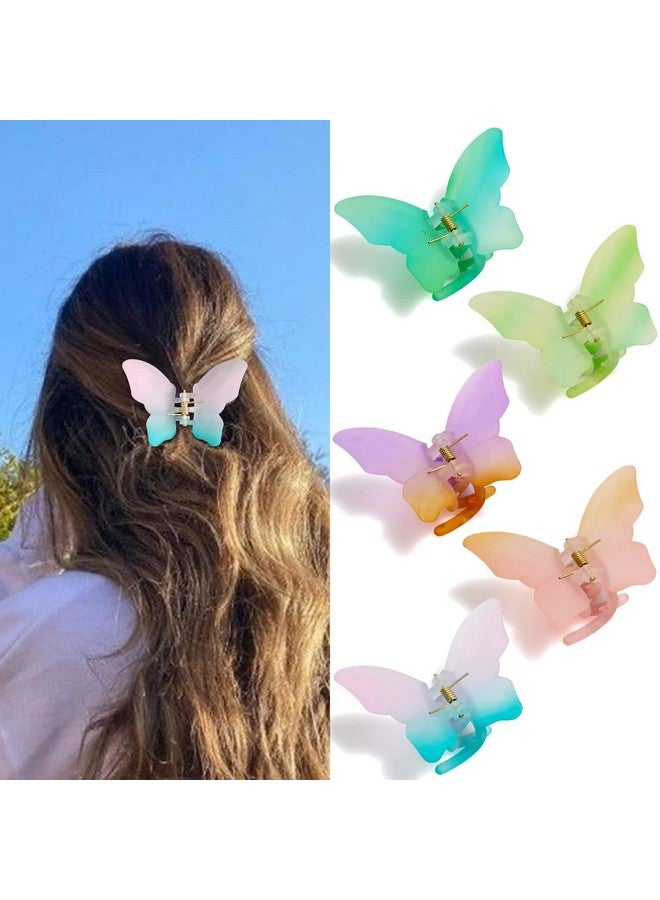 AUTOWRAP Butterfly Hair Clips Cute Hair Clips 5PCS Hair Clips for Women Butterfly Claw Clips Butterfly Clips Claw Clips for Thin Hair Matte Hair Clips Hair Accessories for Women - Image 1