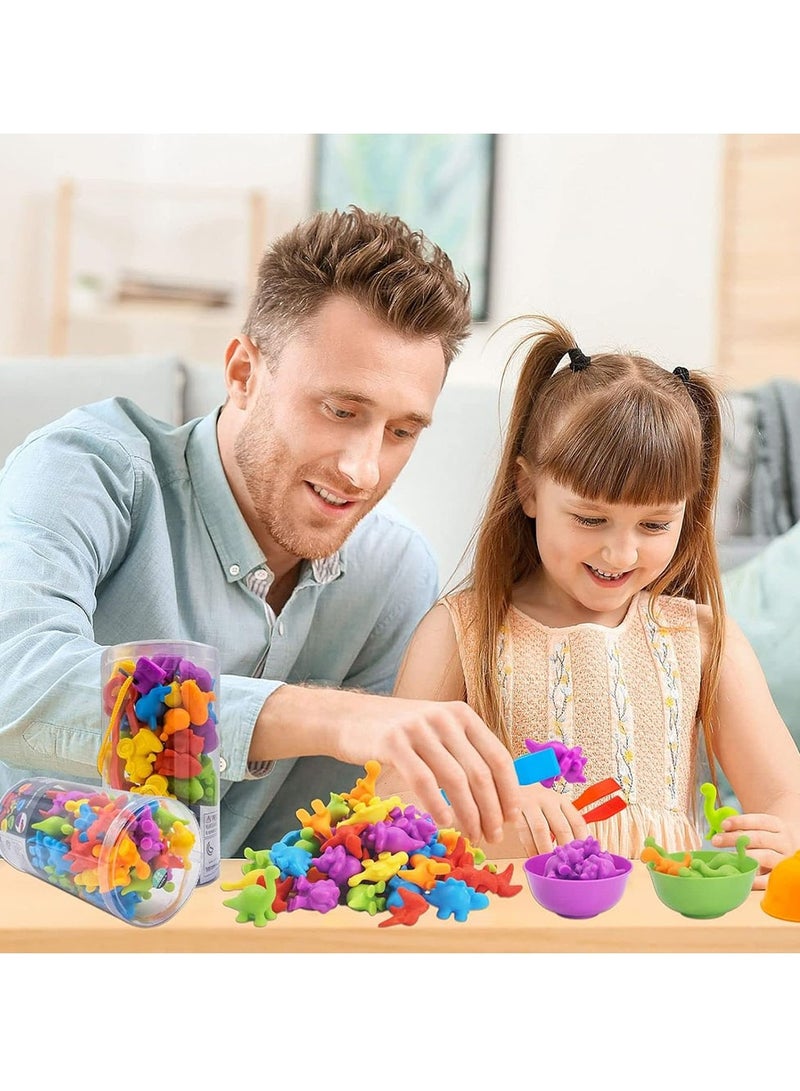 Arabest لعبة العد المطابقة من عربست، ألعاب فرز مع أكواب فرز، تصنيف الألوان وتدريب الحواس مجموعة تعليمية للأطفال في مرحلة ما قبل المدرسة هدية للأطفال من عمر 3 سنوات فما فوق (نقل) - Image 2