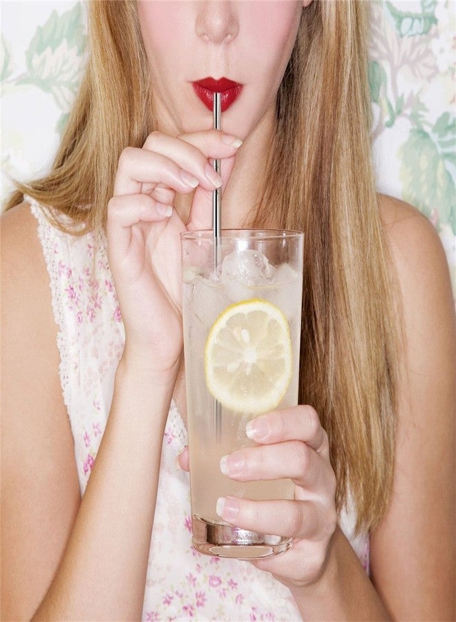 Fancyku Stainless Steel Straws for Drinking with Brushes (4 Bent + 4 Straight + 2 Brushes) - Image 4