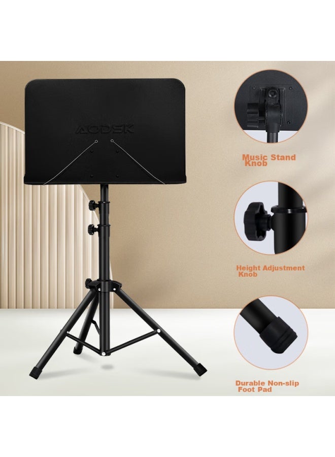 Aodsk As-m55 Music Stand, Professional Adjustable Height Music Stand, Lightweight Guitar Violin Sheet Music Stand, Guzheng Erhu Sheet Music Stand - Image 3