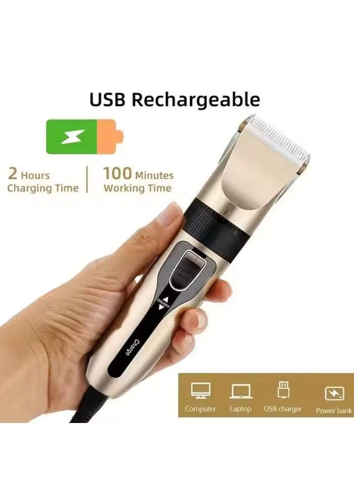أيروكسا ماكينة حلاقة شعر لاسلكية قابلة لاعادة الشحن للرجال والنساء احترافية  مناسبة لقص الشعر واللحية والسوالف - Image 2