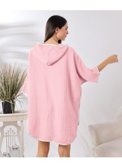 Destiny Hometex 4 Layer Muslin Hooded Adult Women's Poncho  - Image 3