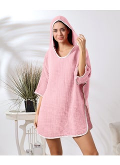 Destiny Hometex 4 Layer Muslin Hooded Adult Women's Poncho  - Image 5