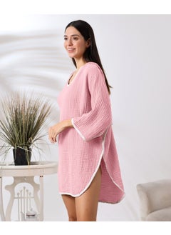 Destiny Hometex 4 Layer Muslin Hooded Adult Women's Poncho  - Image 1