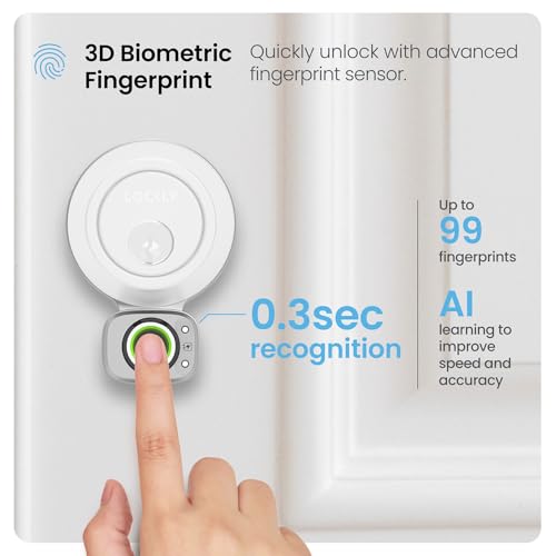 Lockly Access Touch, 3D Biometric Fingerprint Sensor, Retrofit Smart Lock, Turn Any Deadbolt Into a Smart Lock (Satin Nickel) - Image 3