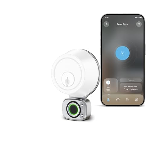 Lockly Access Touch, 3D Biometric Fingerprint Sensor, Retrofit Smart Lock, Turn Any Deadbolt Into a Smart Lock (Satin Nickel) - Image 1
